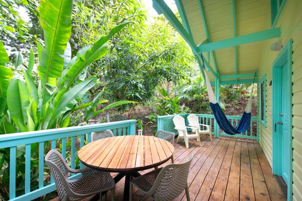 Garden Villa Patio at Puerta Azul, Boutique Hotel on Roatan Island