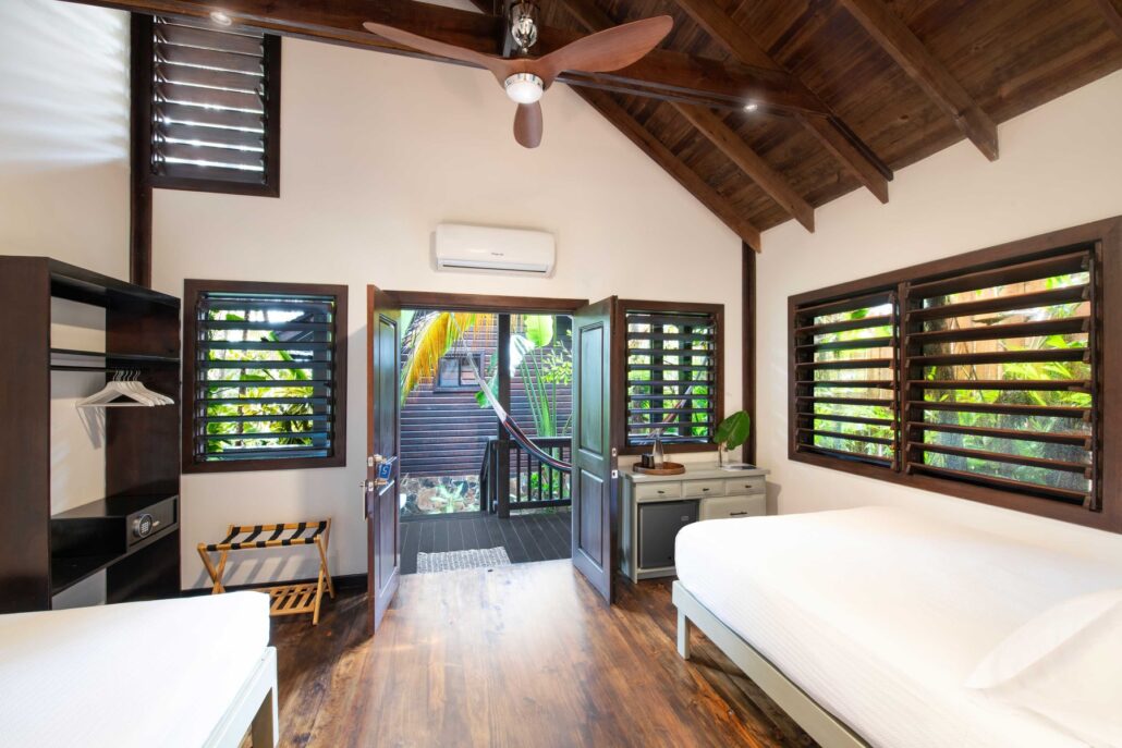 Interior Double Seaview Suite at Puerta Azul Roatan Island Hotel
