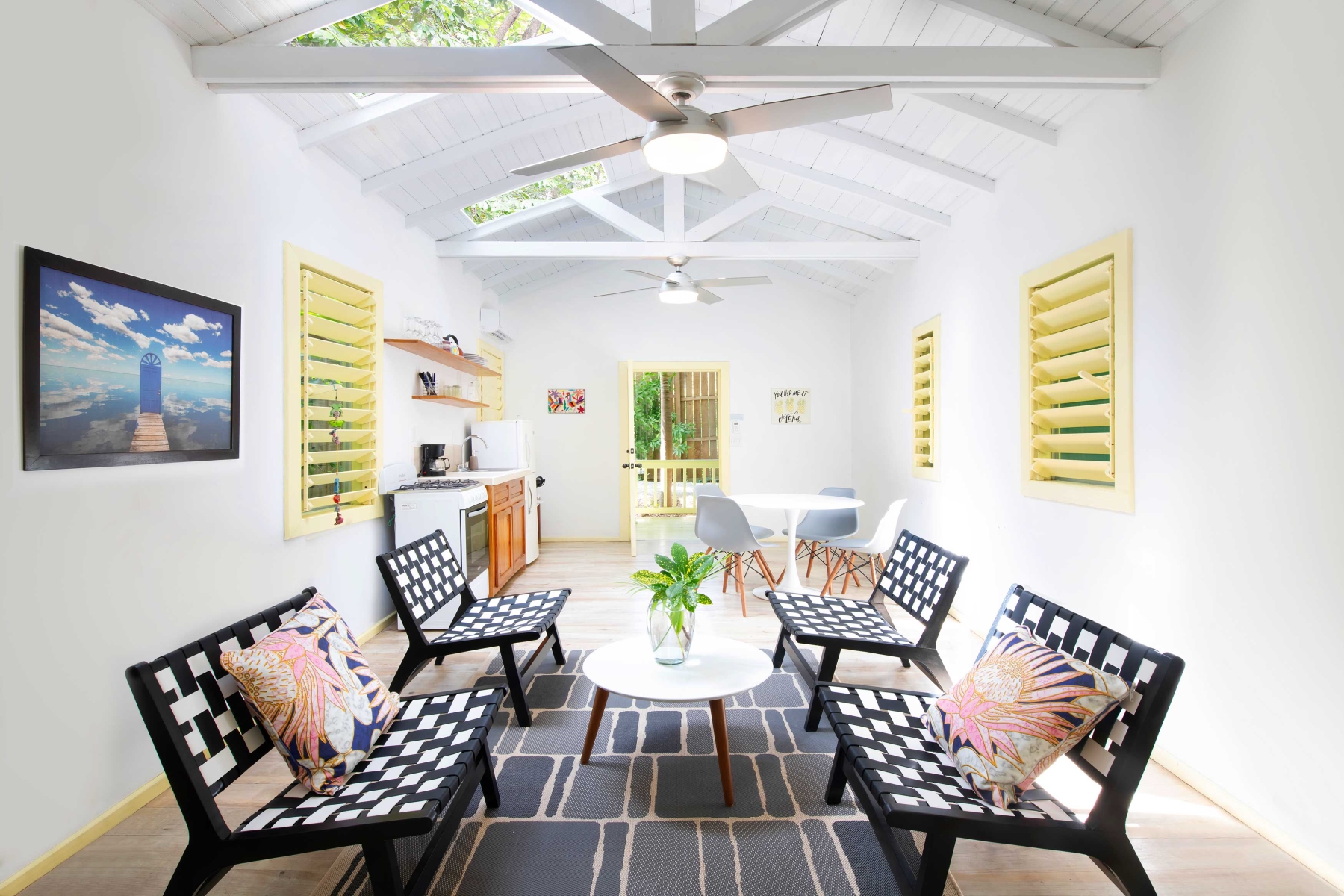 Interior of the 2-Bedroom Garden Villa at Puerta Azul, Boutique Hotel in Roatan