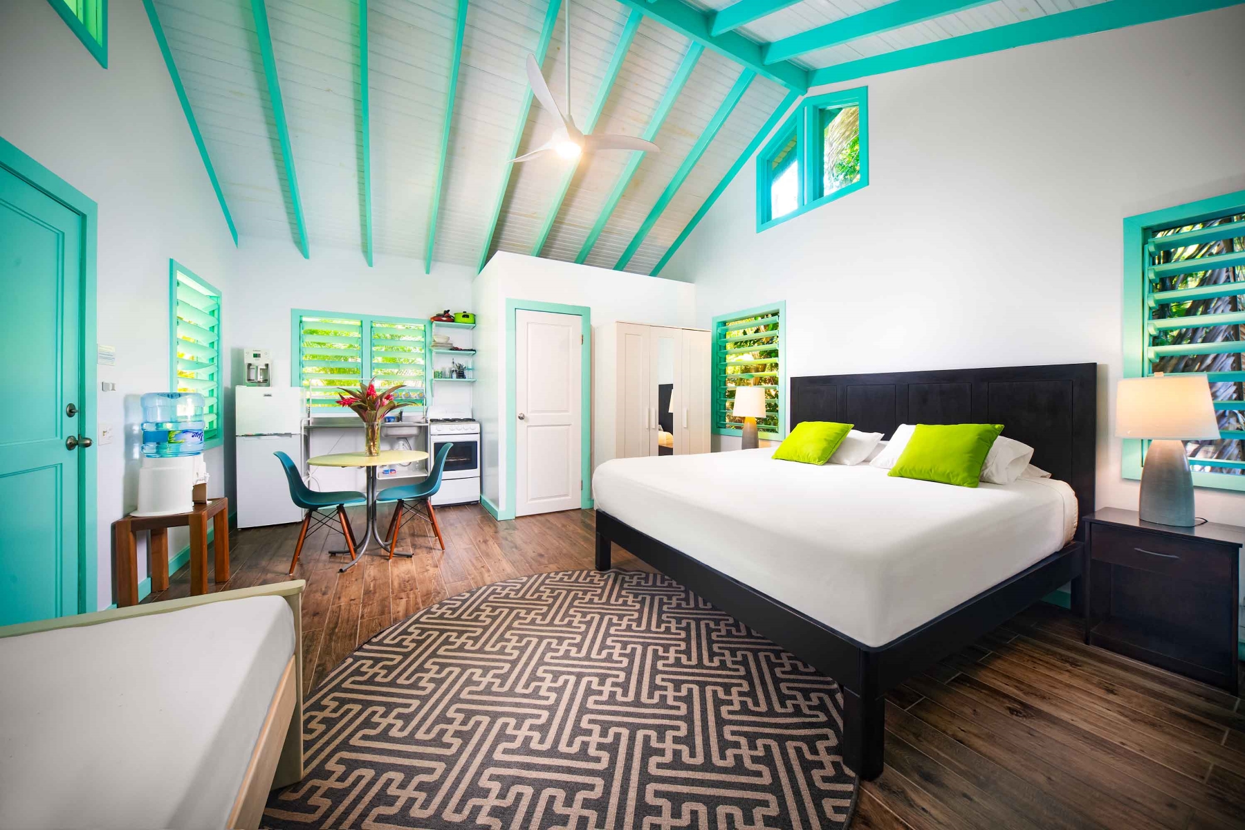 Interior of the Garden Villa at Puerta Azul, Boutique Hotel in Roatan