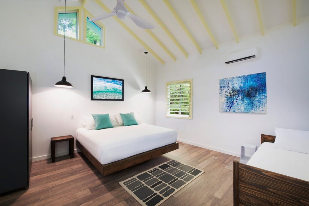 Interior of the Luxury Garden Villa at Puerta Azul Boutique Hotel in Roatan Honduras