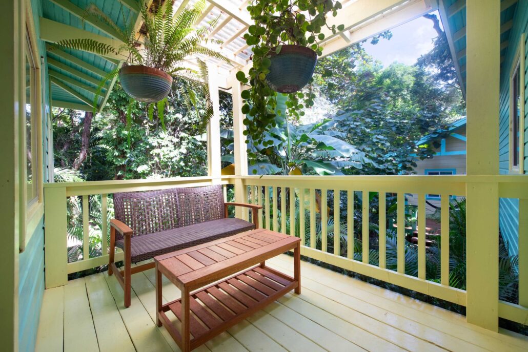 Roatan Island Honduras - Patio of the 2-Bedroom Garden Villa at Puerta Azul
