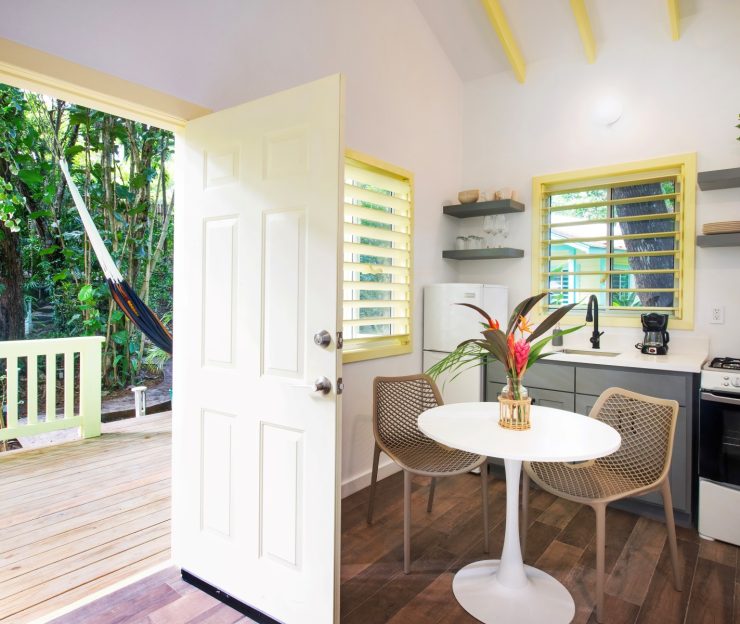 Boutique Hotel in Roatan Honduras - Kitchen in the Luxury Garden Villa at Puerta Azul