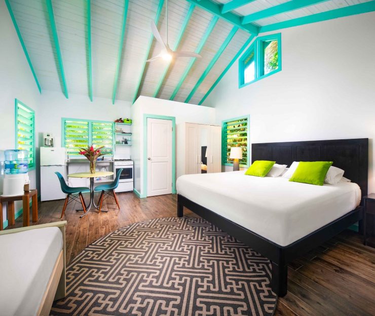 Interior of the Garden Villa at Puerta Azul, Boutique Hotel in Roatan