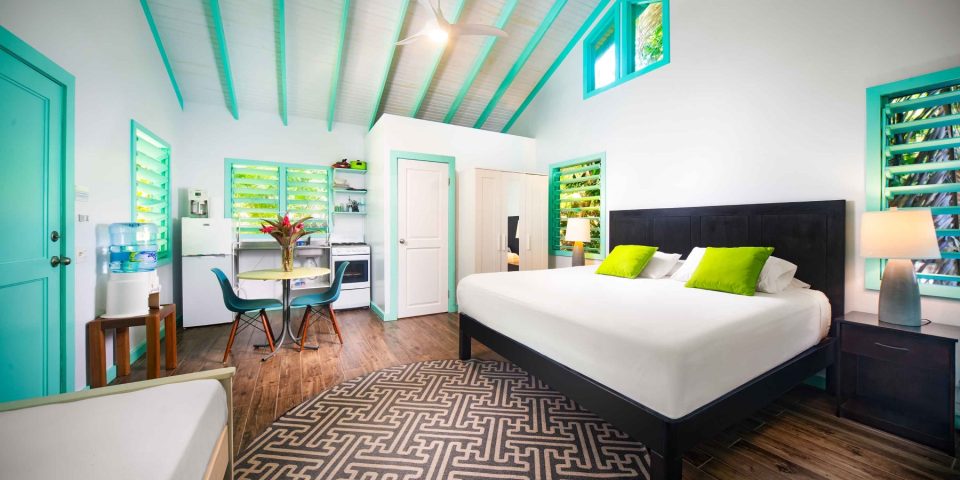 Interior of the Garden Villa at Puerta Azul, Boutique Hotel in Roatan