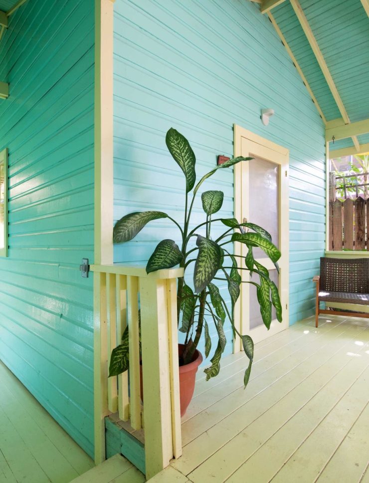 Private Patio at Puerta Azul Boutique Hotel in Roatan Honduras