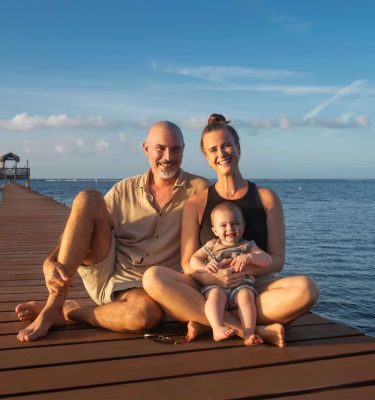 Talia and Antonio,, Owners of Puerta Azul Roatan Boutique Hotel